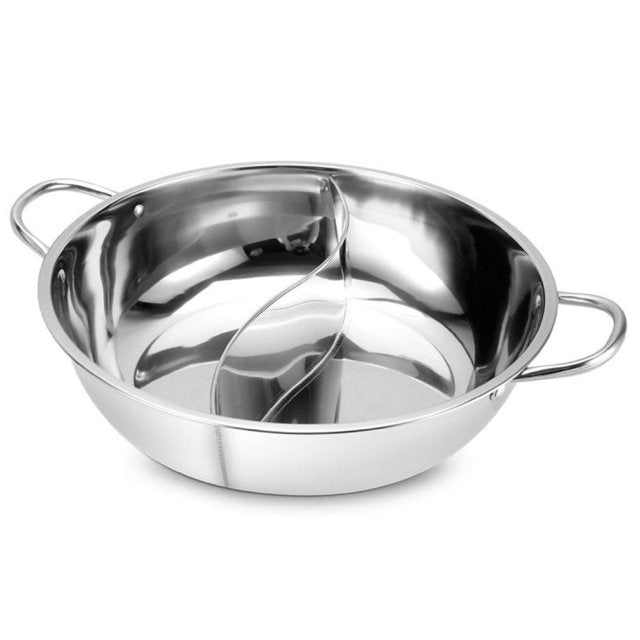 Hot Pot Twin Delte Rustfritt Stål Panne | Luvikno