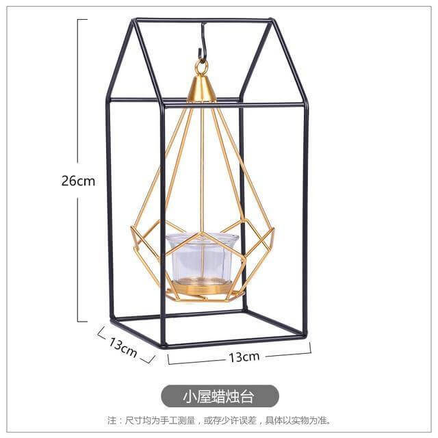 Nordic Gold Geometrisk Metall Lysestake | Luvikno