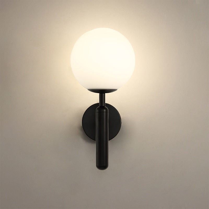 Moderne Glass Rund Vegglampe | Luvikno