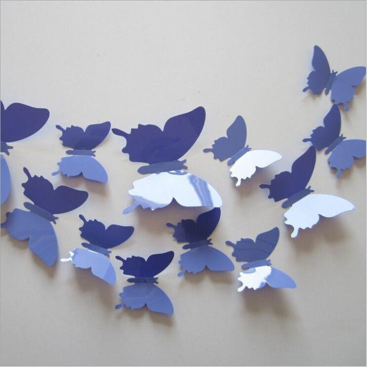 Butterfly 3D Veggklistremerker - 12 Stykker | Luvikno