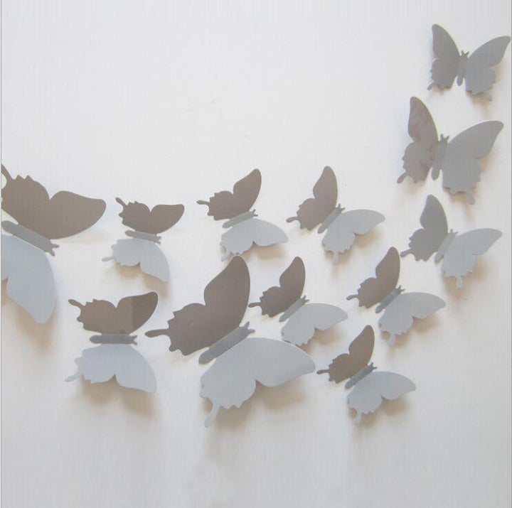 Butterfly 3D Veggklistremerker - 12 Stykker | Luvikno
