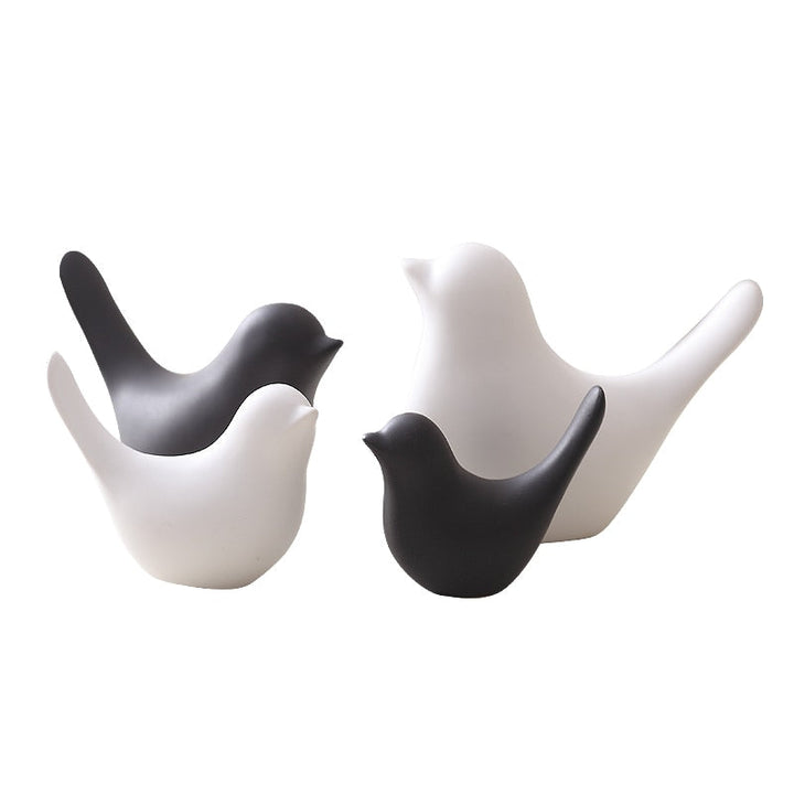 Nordic Creative Ceramic Bird Figurines | Luvikno