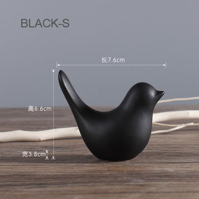 Nordic Creative Ceramic Bird Figurines | Luvikno
