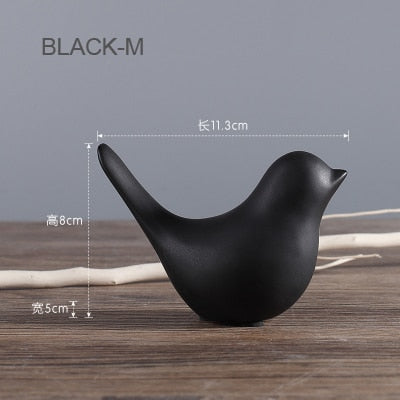 Nordic Creative Ceramic Bird Figurines | Luvikno
