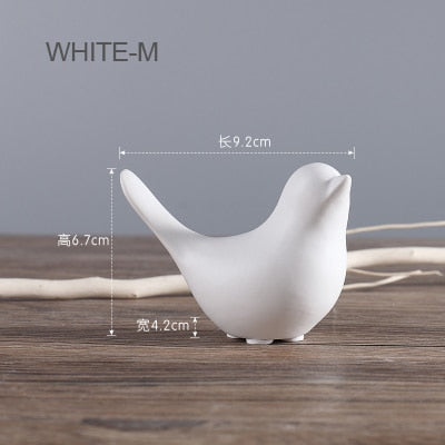 Nordic Creative Ceramic Bird Figurines | Luvikno