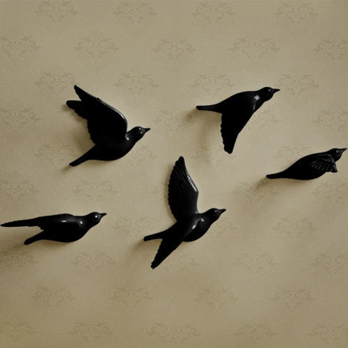 BirdSerenity - unik håndlaget veggkunst Luvikno