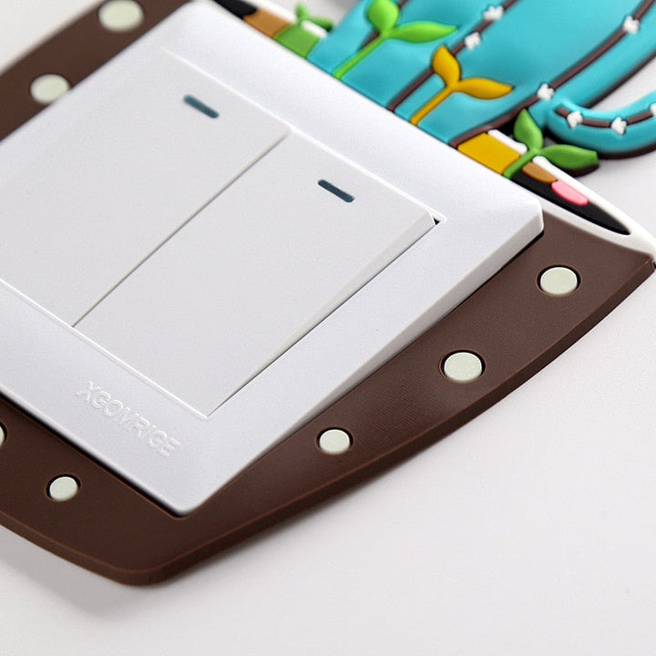 Luminous Cactus Socket Cover Sticker | Luvikno