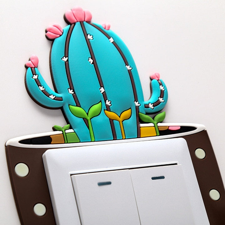 Luminous Cactus Socket Cover Sticker | Luvikno