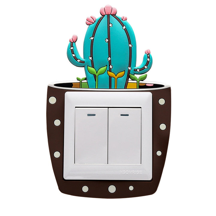 Luminous Cactus Socket Cover Sticker | Luvikno