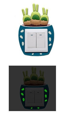 Luminous Cactus Socket Cover Sticker | Luvikno