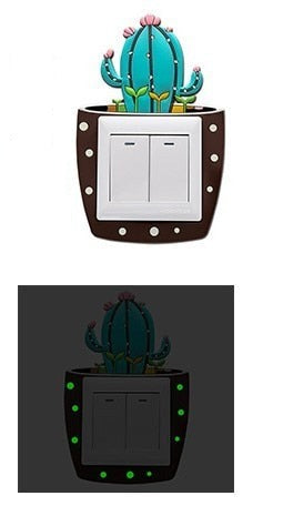 Luminous Cactus Socket Cover Sticker | Luvikno