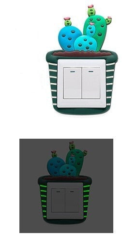 Luminous Cactus Socket Cover Sticker | Luvikno