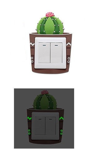 Luminous Cactus Socket Cover Sticker | Luvikno