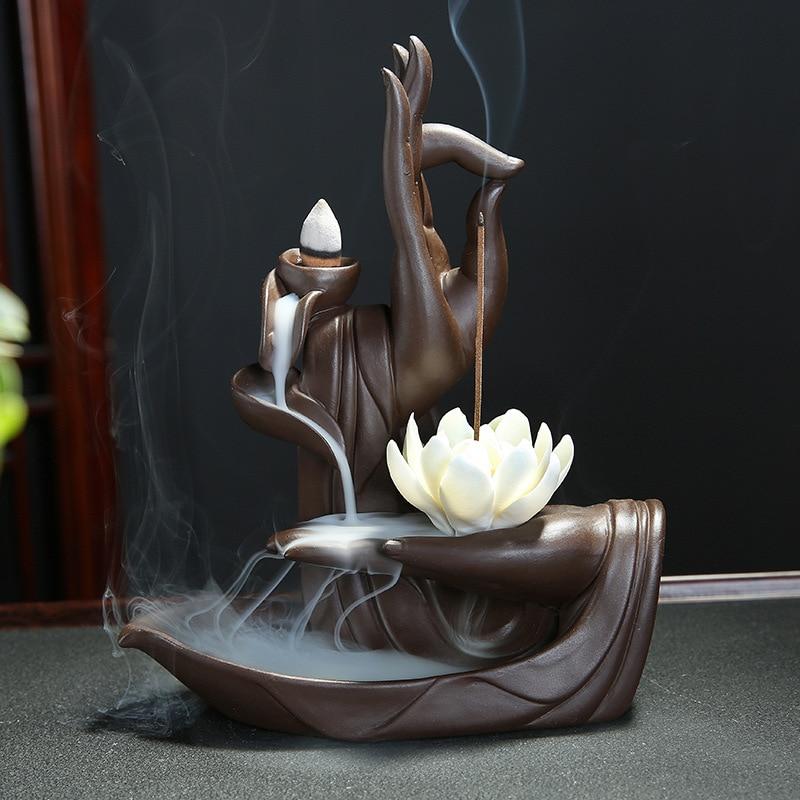 Buddha Hand Backflow Røkelsebrenner | Luvikno