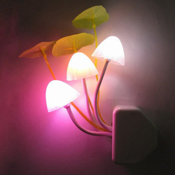 Fairy Colorful Mushroom Night Wall Lamp | Luvikno