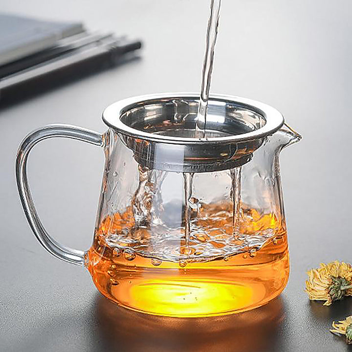 Enkelt kopp glass tekanne – Moderne løsbladste-maker | Luvikno