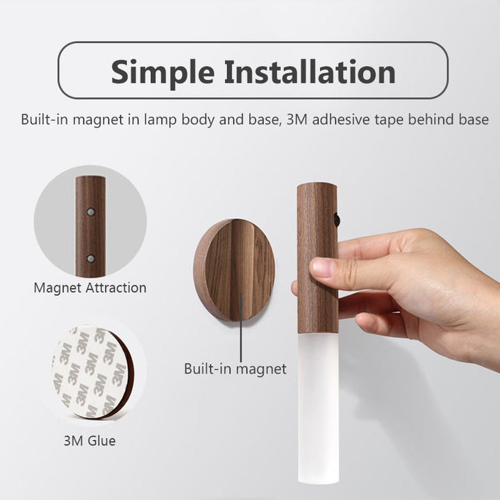 Trådlampe LED Smart Sensor Nattvegglampe | Luvikno
