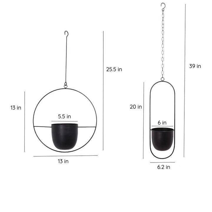 Luvikno | FloraFrame – Elegant Metallplanteholder for Vegg eller Tak