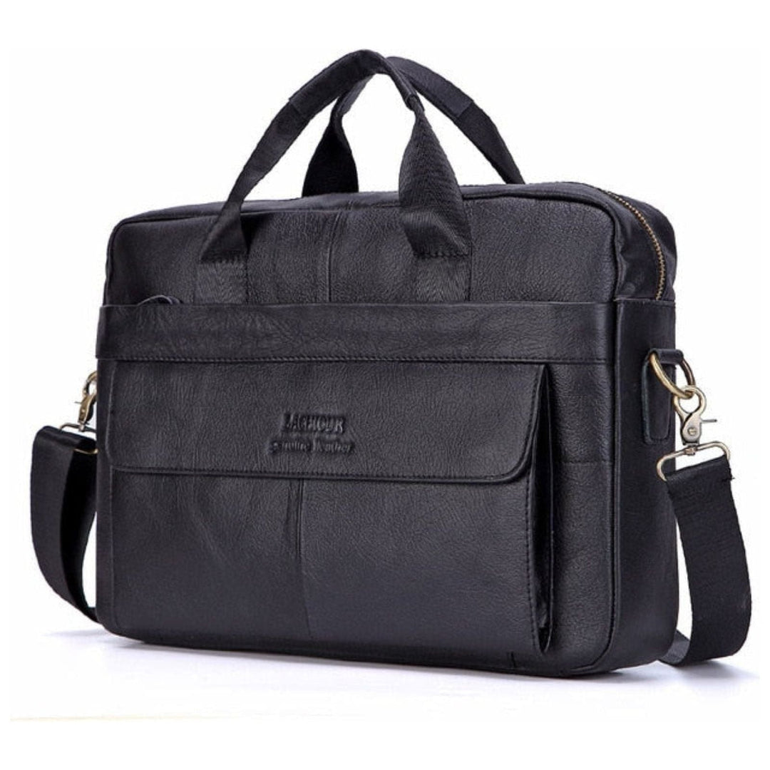 Karsten Bag - Ekte Lær Laptop Forretnings Reise Bag | Luvikno