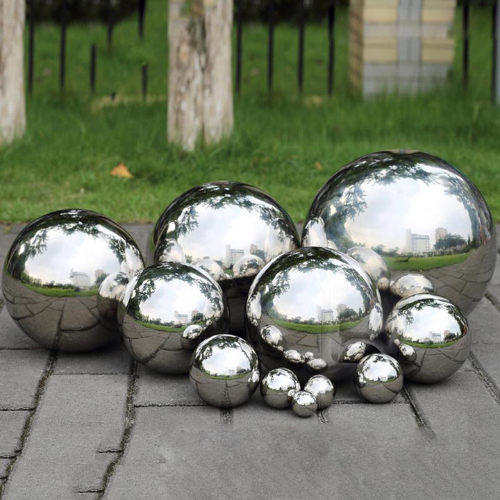 Rustfritt Stål Speilball Hage Dekor | Luvikno