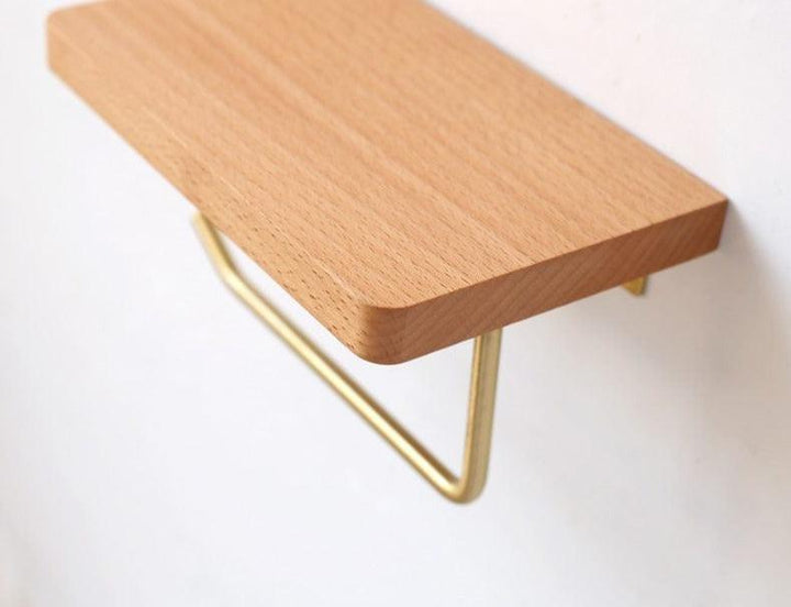 WoodNest - Stilig Tre Toalettpapirholder med Oppbevaring Luvikno