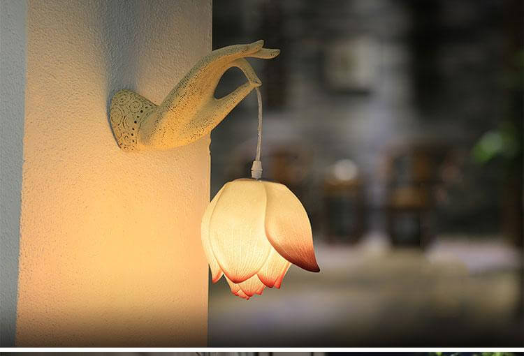 Moderne Kreativ Kinesisk Lotus Vegglampe | Luvikno
