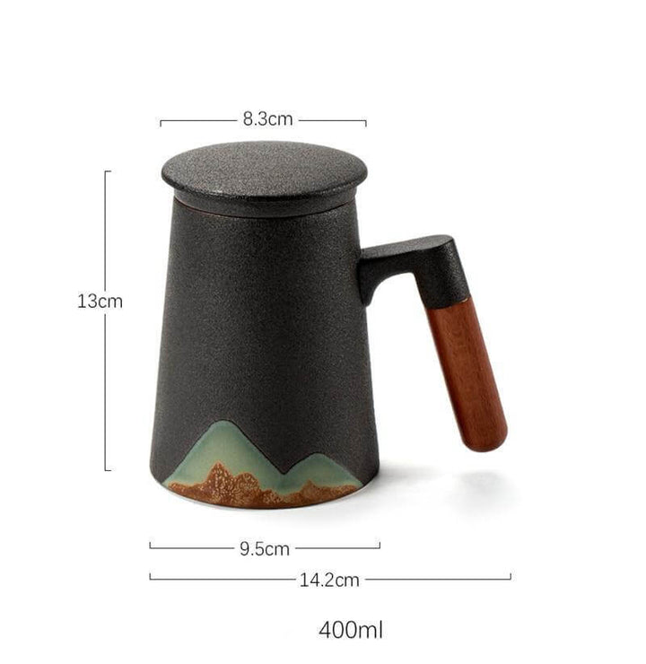 Mountain Art Keramiske Te Kopper Med Filter | Luvikno