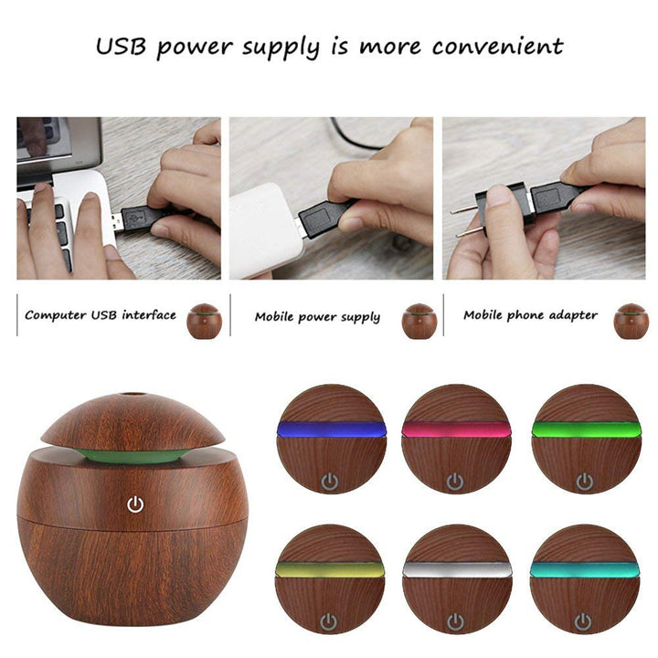 Kreativ Fargerik LED Ultralyd Aroma Diffuser | Luvikno