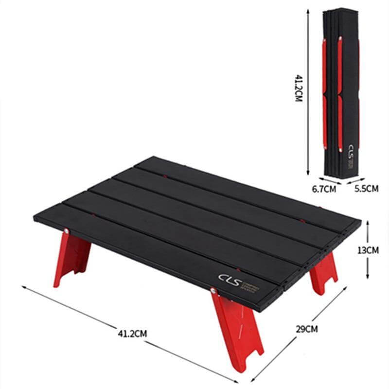Mini svart sammenleggbar utendørsbord | Luvikno