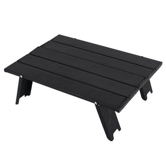 Mini svart sammenleggbar utendørsbord | Luvikno