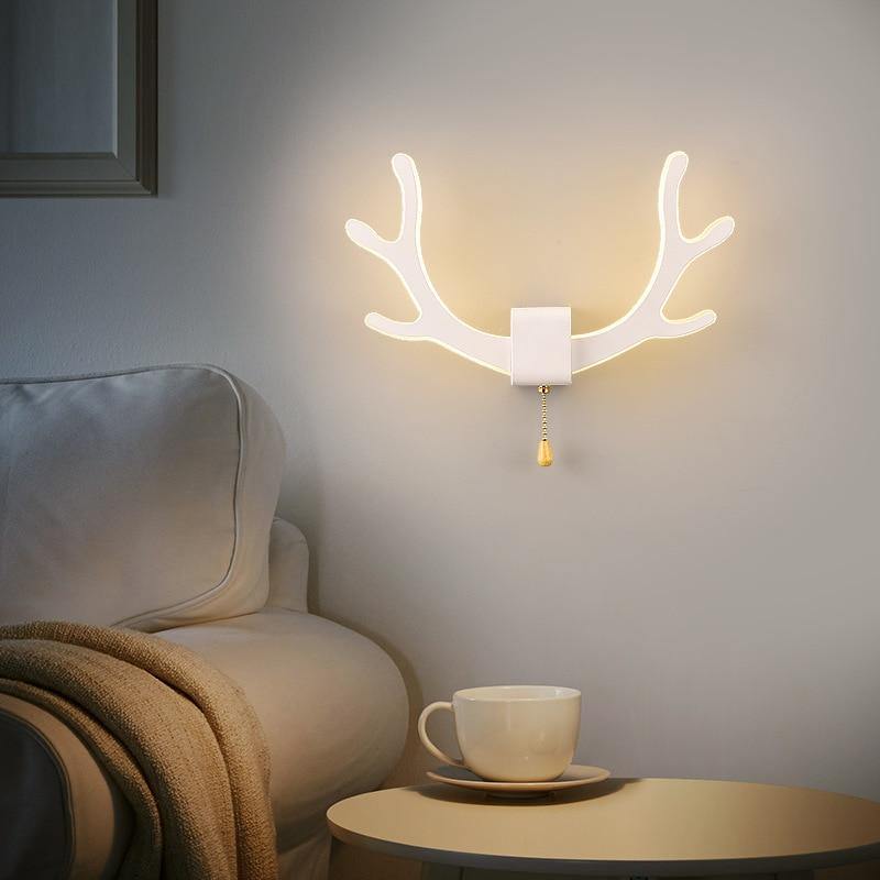 Kreativ hjort horn vegglampe med bevegelsessensor | Luvikno