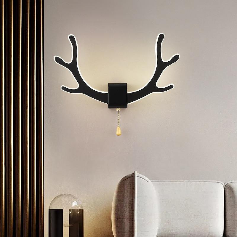 Kreativ hjort horn vegglampe med bevegelsessensor | Luvikno