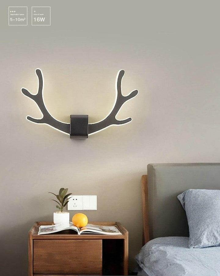 Kreativ hjort horn vegglampe med bevegelsessensor | Luvikno