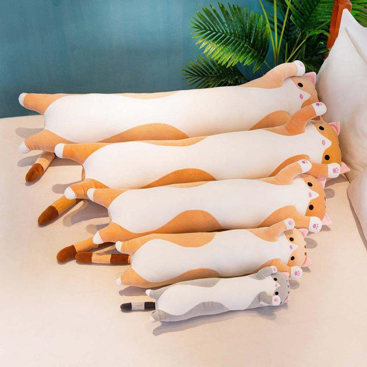 Søt katt myk lang katt plush pute | Luvikno