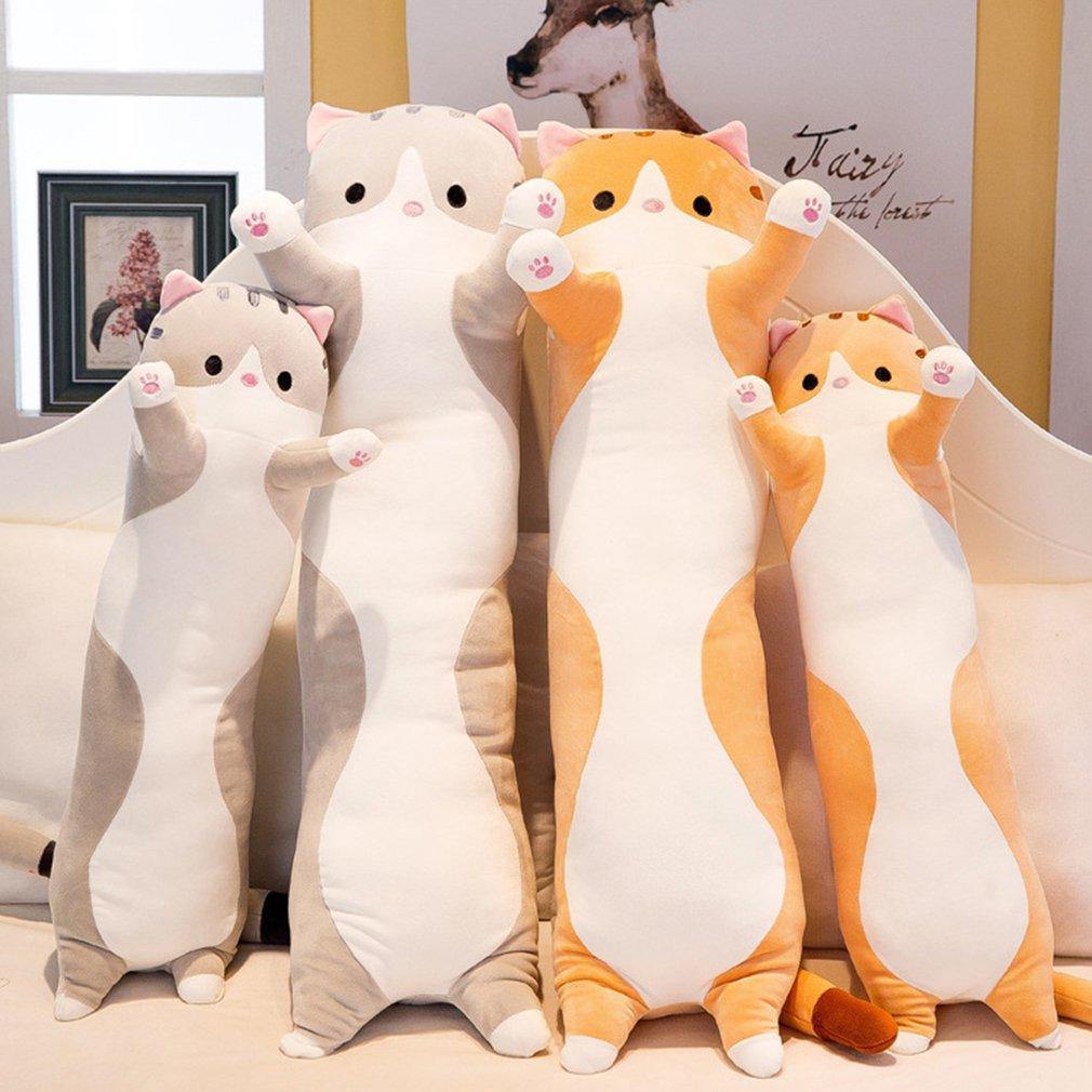 Søt katt myk lang katt plush pute | Luvikno