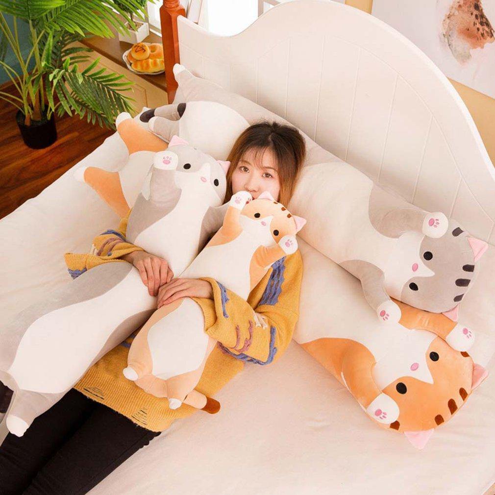 Søt katt myk lang katt plush pute | Luvikno