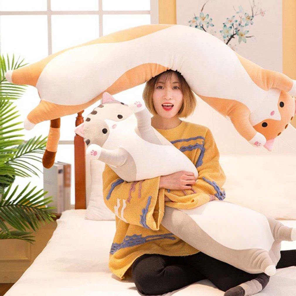 Søt katt myk lang katt plush pute | Luvikno