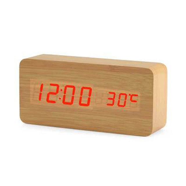 Luvikno | Minimalistisk Digital LED Vekkerklokke med Talekontroll – Elegant Design og Klart Display for Uanstrengte Morgener