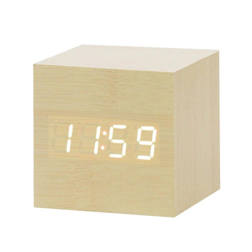 Luvikno | Minimalistisk Digital LED Vekkerklokke med Talekontroll – Elegant Design og Klart Display for Uanstrengte Morgener