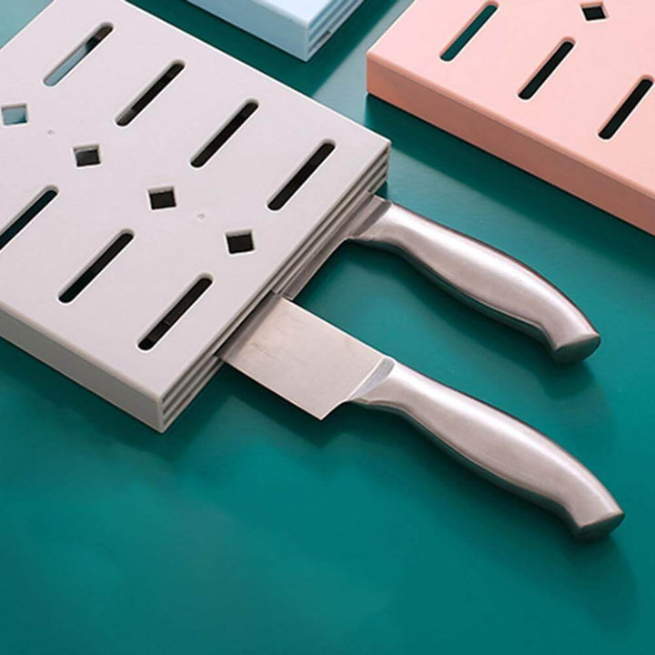 2PCS Firkantet Pastell Mavi Veggmontert Knivorganisator | Luvikno