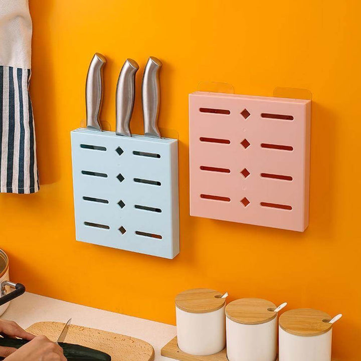 2PCS Firkantet Pastell Mavi Veggmontert Knivorganisator | Luvikno