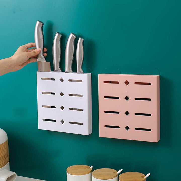 2PCS Firkantet Pastell Mavi Veggmontert Knivorganisator | Luvikno