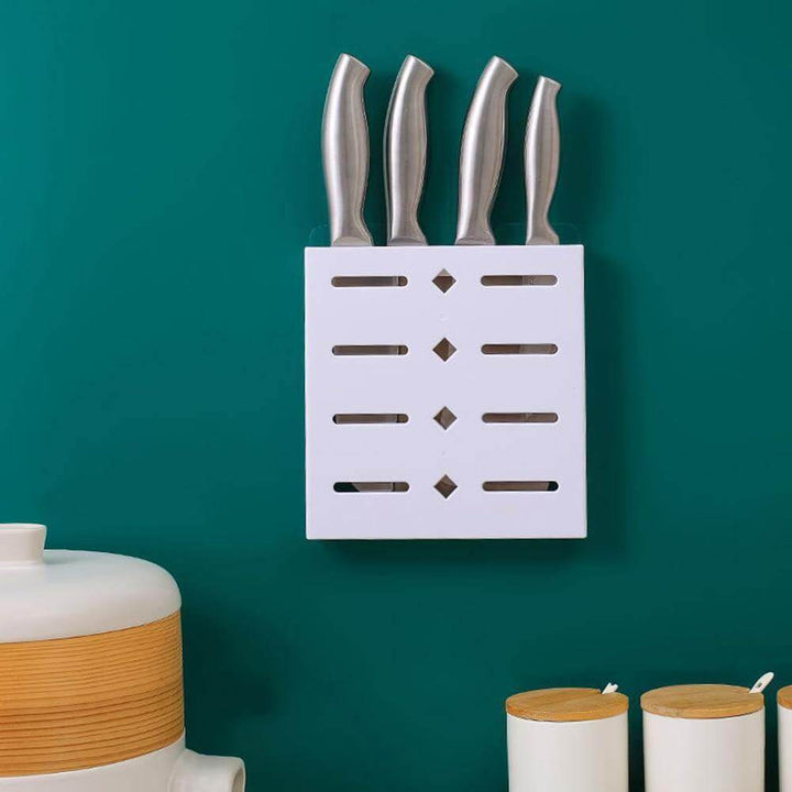 2PCS Firkantet Pastell Mavi Veggmontert Knivorganisator | Luvikno