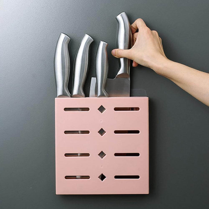 2PCS Firkantet Pastell Mavi Veggmontert Knivorganisator | Luvikno