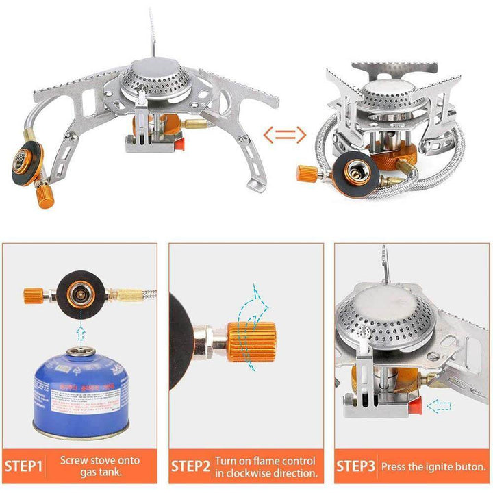 Spider X Camping Stove Set med Kjøkkenutstyr | Luvikno