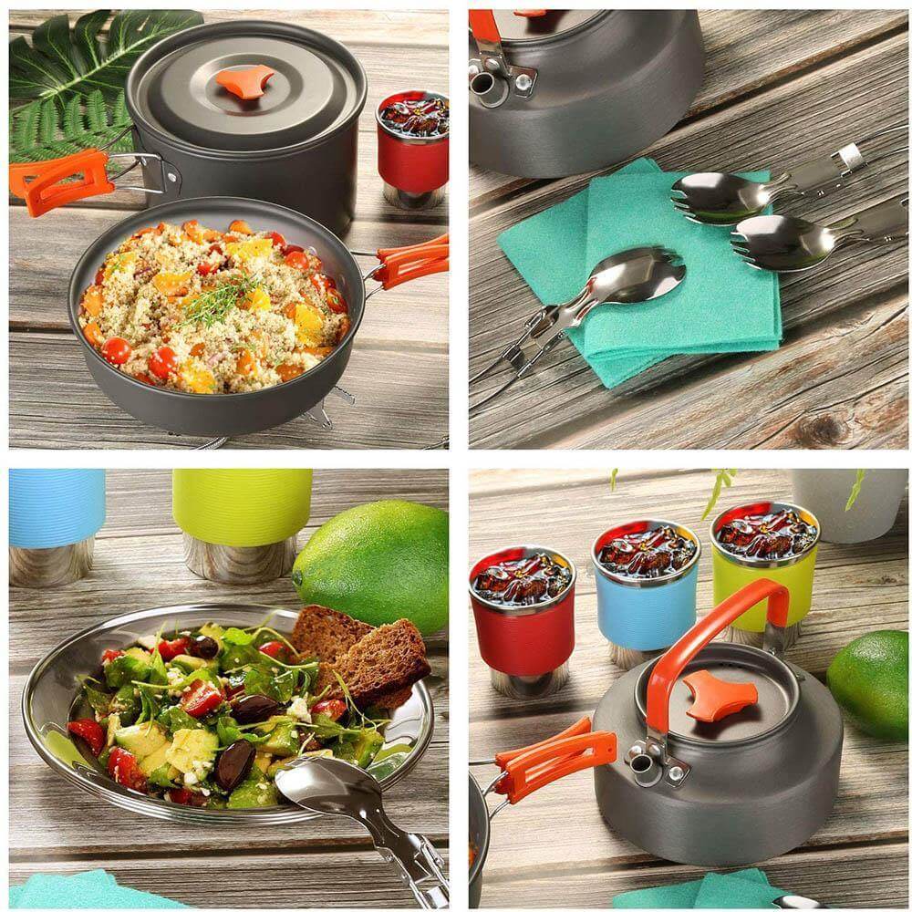 Spider X Camping Stove Set med kokeutstyr | Luvikno
