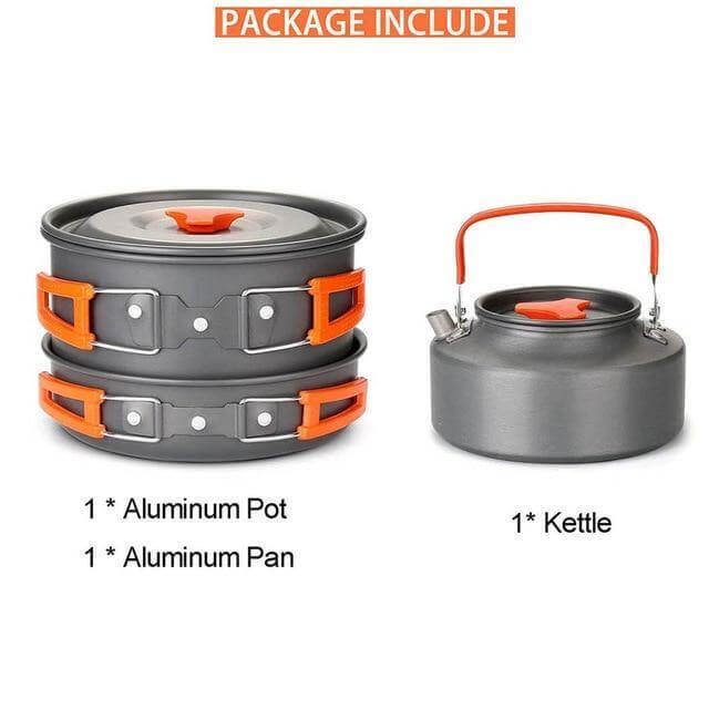 Spider X Camping Stove Set med kokeutstyr | Luvikno