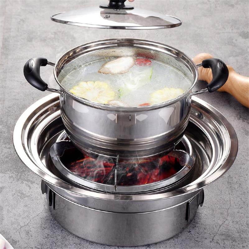 Bærbar koreansk stil rustfritt stål kull campinggrill | Luvikno