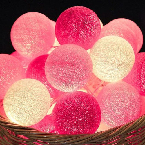 Gledelig Bomull Lys Ball Girlander - LumiBall | Luvikno