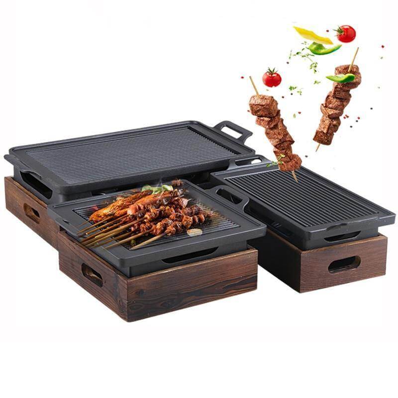 Røykfri Bærbar Japansk Ikke-Klebende BBQ Grill | Luvikno